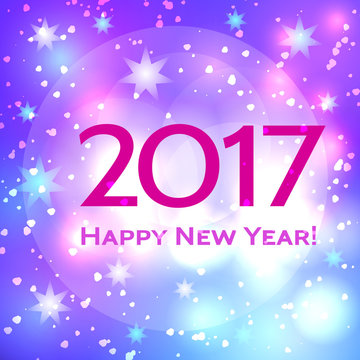 Beautiful  Happy New Year 2017 background