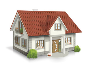 3d illustration of house