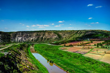 Obraz premium Landscape of Reut river in Orhey region, Moldova