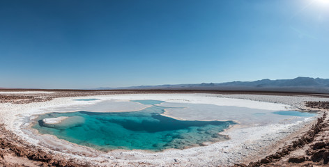 Hidden lagoons of Baltinache, Atacama Desert, Chile