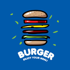 vector logo burger