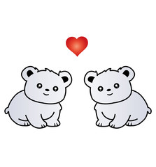 Eisbären in Love
