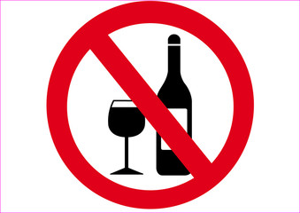 Schild Alkohol verboten - obrazy, fototapety, plakaty