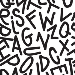 Art Seamless Pattern Font