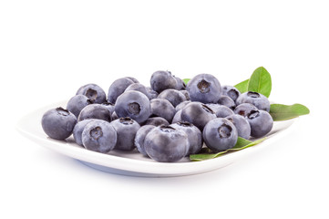 Fresh bilberry isolated on a white background cutout