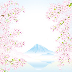 桜と富士山