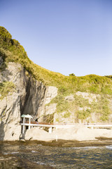 View of Enoshima Island From the Observation Deck at Samuel cocking garden - Kamakura, Japan