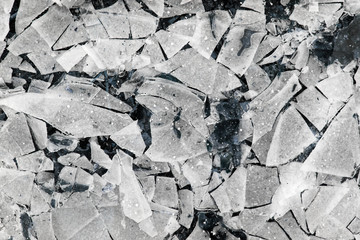 Shards of ice. Cracked ice. Background image.