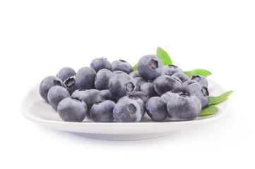 Fresh bilberry isolated on a white background cutout