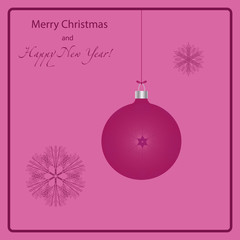 Christmas and New Year Pink red