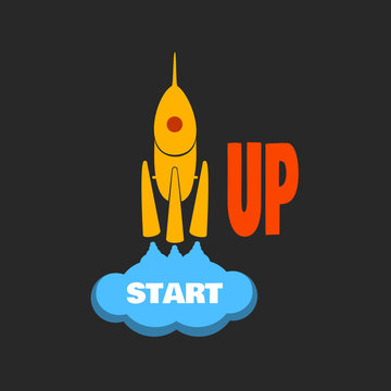 Yellow rocket - the idea of starting a business