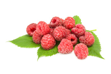 Raspberry Fruit isolated on a white background cutout