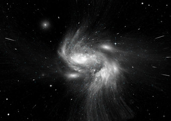 Stars, dust and gas nebula in a far galaxy