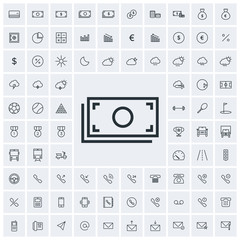 Money icon, vector icon set