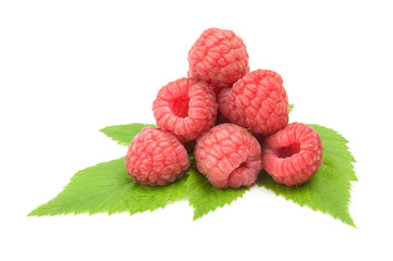 Raspberry Fruit isolated on a white background cutout