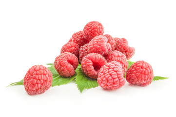 raspberry with leaf