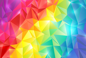 虹色　ポリゴン　背景