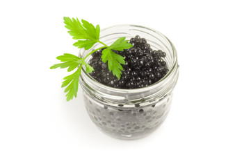Black roe isolated on a white background with clipping path