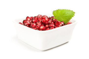Pomegranate fruit isolated on a white background cutout