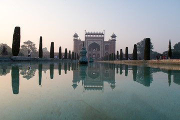 UNESCO world heritage Taj Mahal mausoleum of white marble