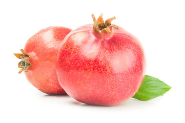 Ripe pomegranates isolated on a white background cutout