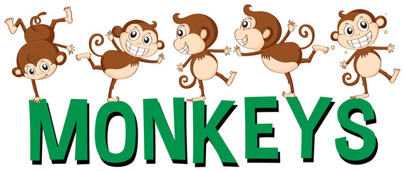 Font design for word monkeys