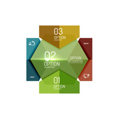 Paper modern infographic geometric templates