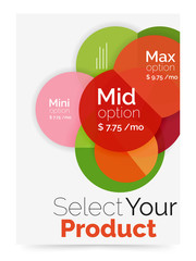 Business cover brochure design with select option diagram