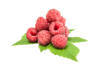 Raspberry Fruit isolated on a white background cutout
