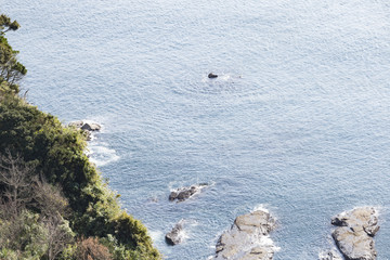 View of Enoshima Island From the Observation Deck at Samuel cocking garden - Kamakura, Japan