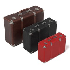 realistic 3d render of suitcases