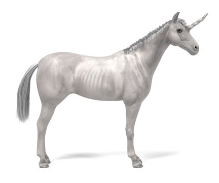 realistic 3d render of unicorn