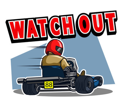 Vector illustration for go kart race theme