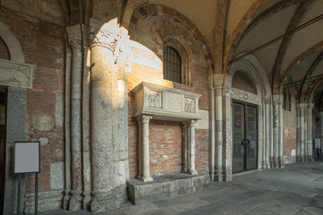 Basilica of Saint Ambrogio, the entrance door