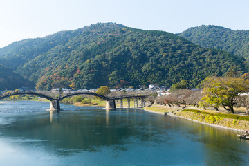 Fototapeta na wymiar Kintai-kyo bridge in japan