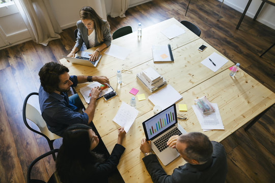 Business people having a team meeting in office