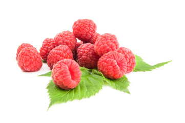 Raspberry Fruit isolated on a white background cutout