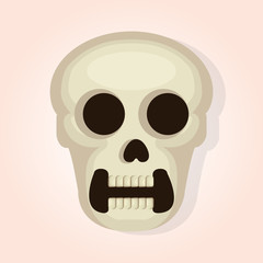 skull head dead day vector illustration design