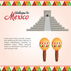viva mexico poster celebration vector illustration design
