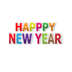 Happy new year text background