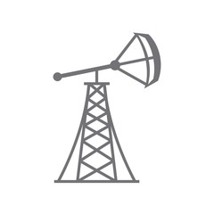 oil industry rig icon over white background. vector illustration