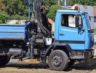 Truck with a crane