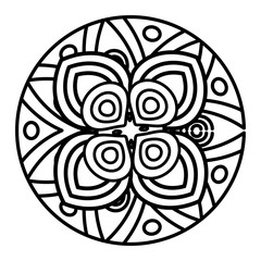 mandala art decorative icon vector illustration design