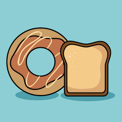 delicious breakfast ingredients icons vector illustration design