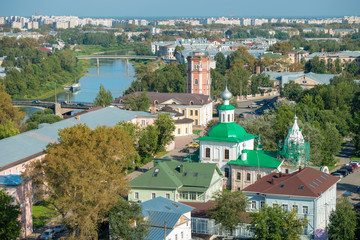 Fototapeta premium Top view of the city of Vologda. Russia