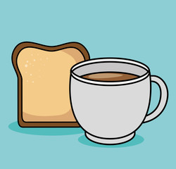 delicious breakfast ingredients icons vector illustration design