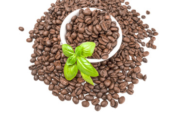Brown coffee isolated on a white background cutout
