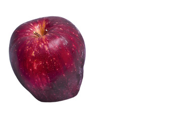 Red apple on white background.