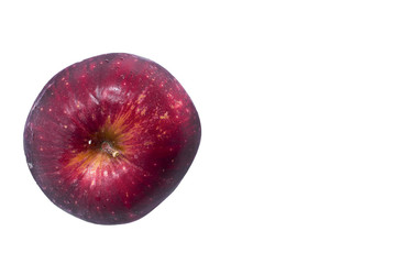 Red apple on white background.