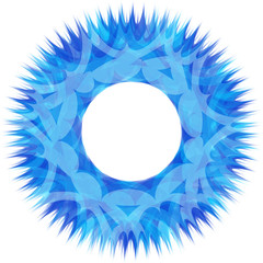 Abstract design element. Blue vector frame.